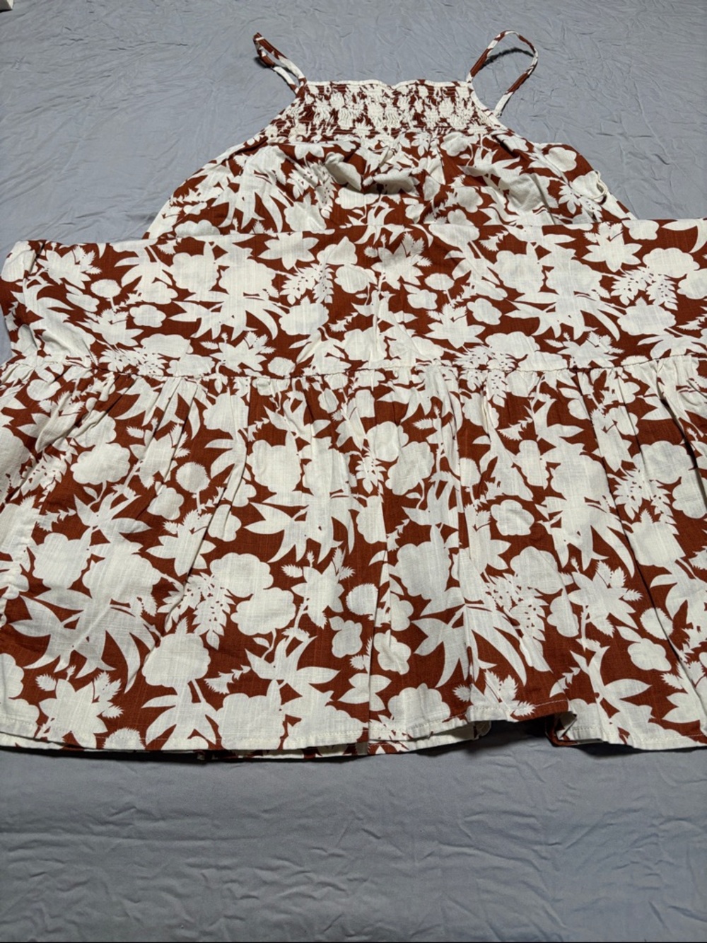 Universal Thread Brown and White Floral Maxi Dress NWOT - Picture 3 of 9